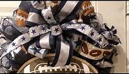 How to make a woodland ruffle with 30in ruffle wreath Dallas Cowboys wreath
