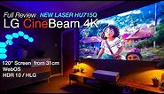NEW LG CineBeam HU715Q 4K Laser Ultra Short Throw Projector 120" Screen from 31cm!