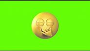 3D Shy Smile face Emoji Loop Green Screen Animation | Royalty-Free