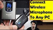 How to connect a wireless microphone to a PC