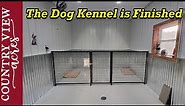 Fencing in the dog kennel and building the inside kennel panels. The dog kennel is complete.
