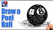 How to draw a Pool Eight Ball Real Easy