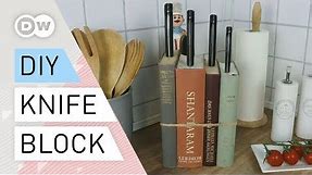 DIY - How to make a knife block out of books