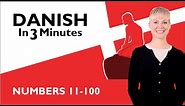 Learn Danish - Numbers 11-100
