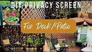 Spring/Summer 2023 DIY Privacy Screen for Outdoor Deck or Patio|Budget Friendly|Outdoor Living