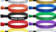 100 pcs Custom Cloth Wristbands, Disposable Wristbands for Events, Colored Wristbands Events,for Lightweight Concert,Club Entrance Wrist Strap Party Wristband Event (Color : Your Logo)