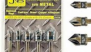 Metal Countersink Drill Bit Set - 5PC High-Speed Steel with M35 HSS-Co Grade 5% Cobalt, Sizes 1/4", 3/8", 1/2", 5/8" & 3/4", 82° 5-Flute Design, 1/4" Shank - Ideal for Stationary or Hand Drill