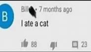 I ate a cat