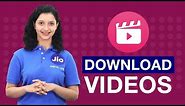 Jio Cinema - How to Download a Video on Jio Cinema | Reliance Jio