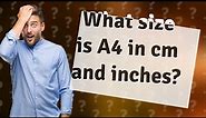 What size is A4 in cm and inches?