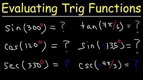 How To Use Reference Angles to Evaluate Trigonometric Functions