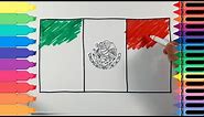 How to Draw Mexico Flag - Drawing the Mexican Flag - Art Colors for Kids | Tanimated Toys