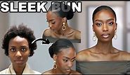 HOW TO : SLEEK LOW BUN ON 4C NATURAL HAIR | FIRST TIME GEL IN YEARS!!!