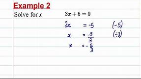 GCSE Maths Revision - Solving Linear Equations (1)