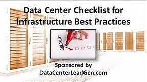 Data Center Checklist for Infrastructure Best Practices (Screencast)