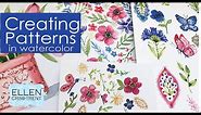 Watercolor Patterns for Beginners/ Watercolor tutorial