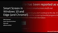 Smartscreen in Windows 10 & Edge (even Chrome!) to block phishing & malicious websites