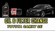 How to Change Engine Oil and Filter on a 2019 Toyota Camry 2.5L engine - Reset Oil Life Indicator
