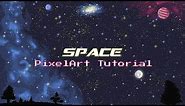 Space PIXELART Tutorial! Starry Sky - A relaxing time lapse pixelart tutorial.