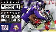 Giants vs. Vikings | NFL Week 4 Game Highlights