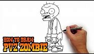 How to Draw a Zombie from Plants vs Zombies