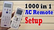 Carrier 1000 in 1 Universal AC Remote Setup