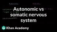 Autonomic vs somatic nervous system | Muscular-skeletal system physiology | NCLEX-RN | Khan Academy
