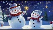 (Children's Tale)fabulous new year celebration magic snowman
