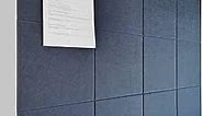 Large Office Cork Board Alternative - 47"x35" 12 Pack Felt Wall Tiles with Safe Removable Adhesive, Cork Boards for Walls Office Pin Board Tack Board Cork Board 48 x 36 – Dark Blue