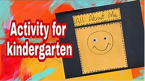 About me book | EVS activity for kids | Project on myself for kids | All about me activity for kids
