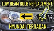 Hyundai Terracan Low Beam Bulb Replacement