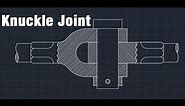 AutoCAD II Knuckle Joint II 2D II Sectional Front View