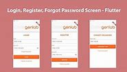 Flutter: Login, Register, Forgot Password Screen UI [Source Code]