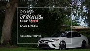 Manager Demo Special - 2019 TOYOTA CAMRY XSE V6