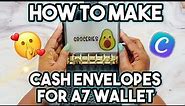 NEED CASH ENVELOPES FOR YOUR WALLET? How to make A7 cash envelopes!! EASY DIY Canva tutorial!