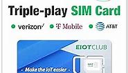 Data Only SIM Card Triple Play -6G 90Days- Perfect for 4G Ccellular Security, Solar, and Hunting Trail Cameras and IoT Devices (USA Coverage, 3-in-1 Cut)