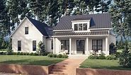 Plan 51865HZ: 2-Bedroom Modern Farmhouse Dream Home Plan with Bonus Over Garage