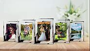 Hoikwo Bulk 4x6 Picture Frames, 12 Packs Silver Photo Frames 4 by 6, Glass Wedding Frames 4x6, Clear Mirror Wedding Photo Frames, Only for Tabletop Display Vertically or Horizontally