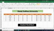 MS Excel:- Learn to Make Student Marksheet | Calculate Sum, Average, Grade, IF Function in MS Excel