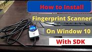 How to Install Digital Persona U r U 4500 on Window 10 {Fingerprint Scanner} |Mansoor Anwar| (Urdu)