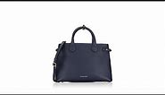 Burberry House Check Medium Banner Tote Ink Blue