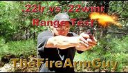 .22 long rifle vs .22 magnum - Ammo Comparison Range Test - TheFireArmGuy