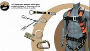 AFP Heavy-Duty 18 inch D-Ring Extender Fall Protection with Snap Hook and O-Ring OSHA/ANSI Compliant PPE