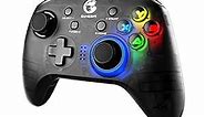 GameSir T4 Pro Wireless Gaming Controller for Windows PC/Switch/Android/iPhone,PC Controller with 4 Programmable Butoons,Dual-Vibration and Turbo Gamepad Joystick with LED Backlight