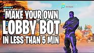 How to make a *LOBBY BOT* with a CUSTOM NAME! (get EVERY Skin and Emote) (with EZFN.DEV)