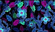 Neon Flower Light Background 4K VJ Loop Video | No Copyright Background Video