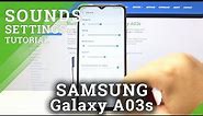 How to Locate Sound Settings in SAMSUNG Galaxy A03s – Manage Sounds
