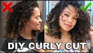 HOW TO CUT YOUR OWN HAIR AT HOME | DIY CURLY CUT ON 3A/3B HAIR | TRIPLE UNICORN CUT WITH A TWIST