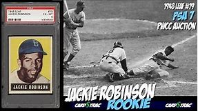 1948 Jackie Robinson rookie card for sale; graded PSA 7. PWCC Auctions