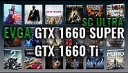 EVGA GTX 1660 SUPER SC ULTRA vs GTX 1660 Ti Benchmarks | 59 tests